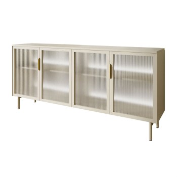 Przeszklona komoda LINEA 4D z oświetleniem LED