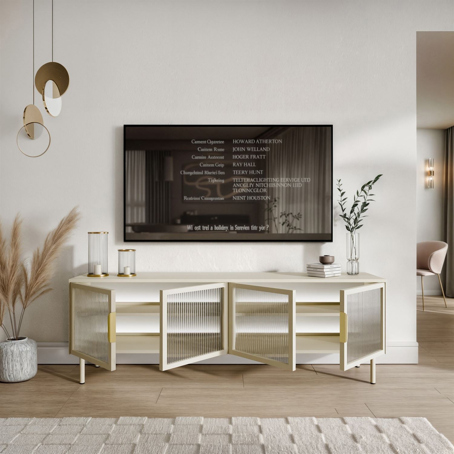 Szafka RTV LINEA z oświetleniem LED