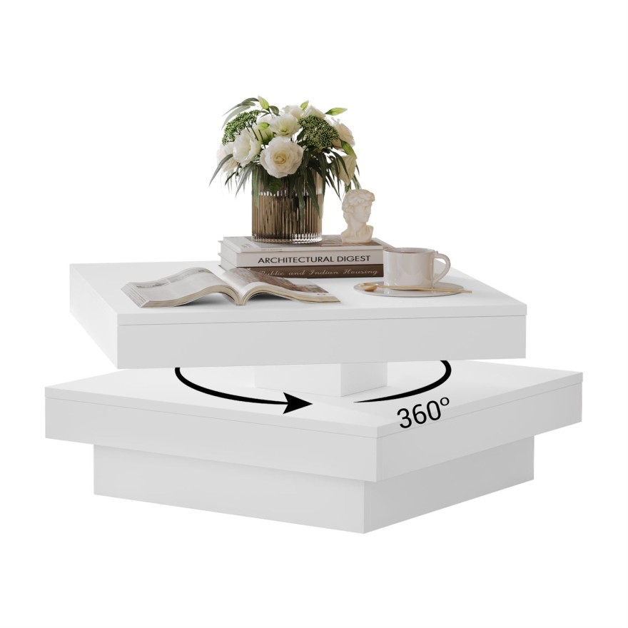 Stolik kawowy WAVE z obrotowym blatem