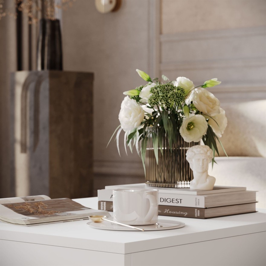 Stolik kawowy WAVE z obrotowym blatem