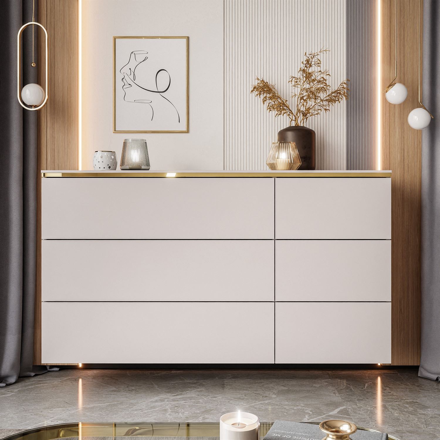 Komoda z szufladami AURORA KASZMIR 6S