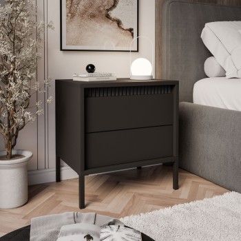 Stolik nocny YASUMI czarny mat