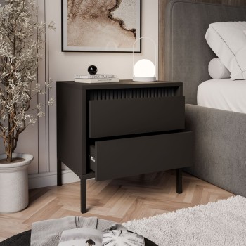 Stolik nocny YASUMI czarny mat