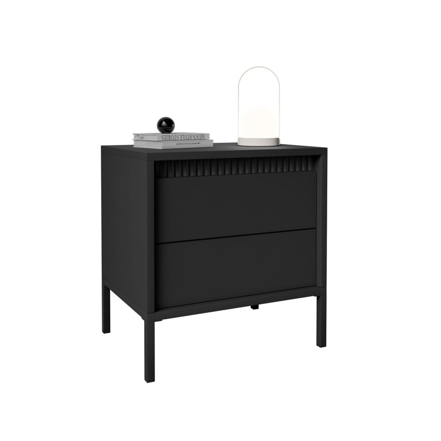 Stolik nocny YASUMI czarny mat