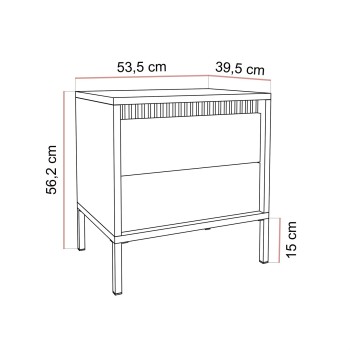 Stolik nocny YASUMI czarny mat