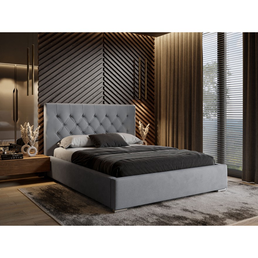 Łoże tapicerowane GLAMOUR z guzikami