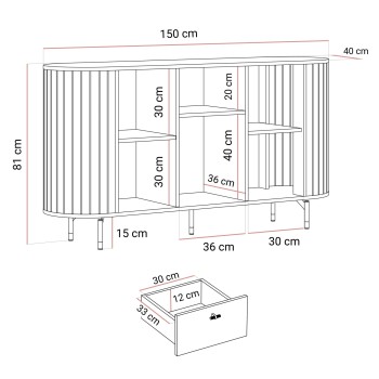 Komoda ELODIE 150 cm 2D2S