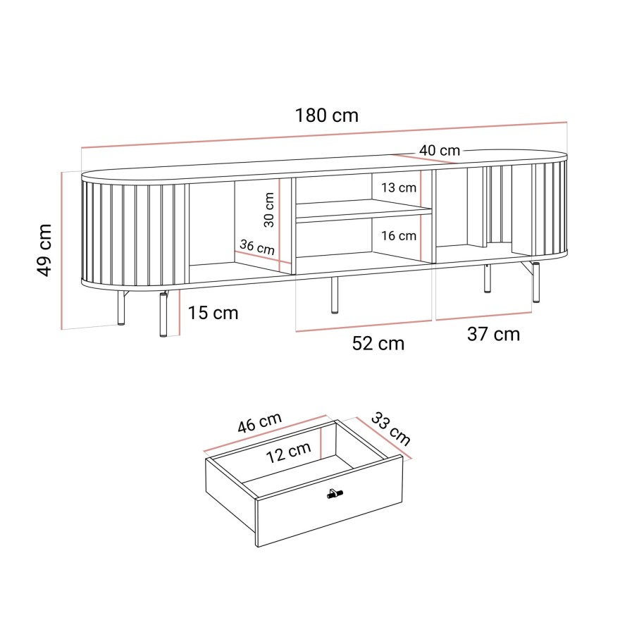 Szafka RTV ELODIE z szufladą