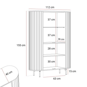 Witryna ELODIE  z oświetleniem LED