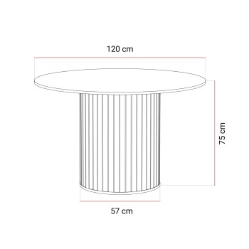 Okrągły stół ELODIE 120 cm