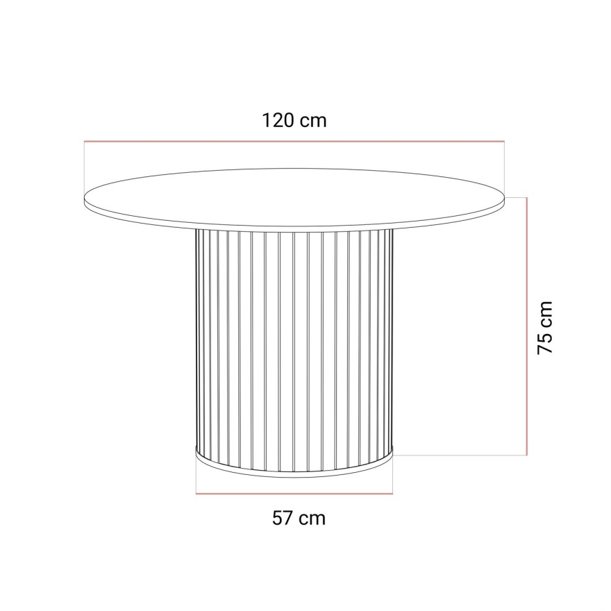 Okrągły stół ELODIE 120 cm