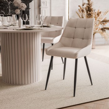 Zestaw do jadalni ELODIE z czterema krzesłami