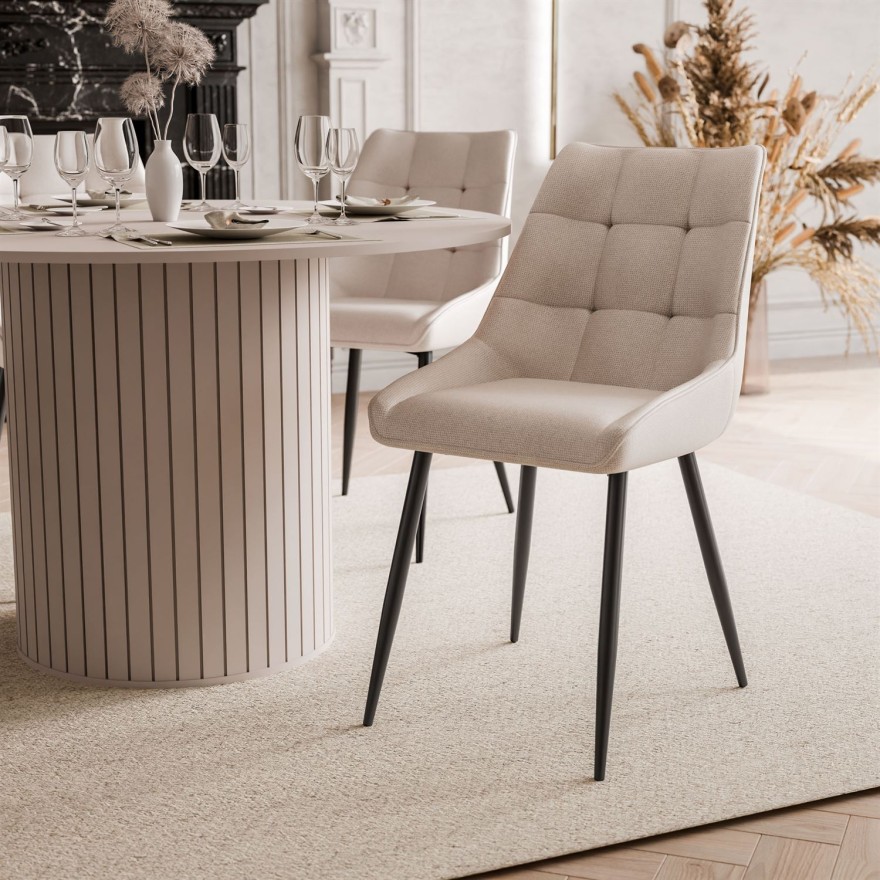 Zestaw do jadalni ELODIE z czterema krzesłami