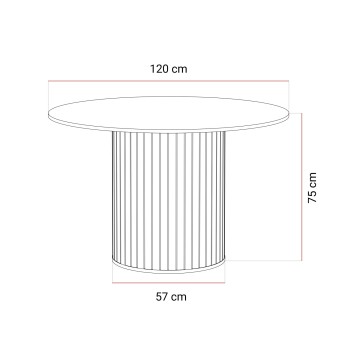 Zestaw do jadalni ELODIE z czterema krzesłami