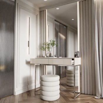 Konsola BLANCO GLAMOUR KASZMIR na chromowanym stelażu