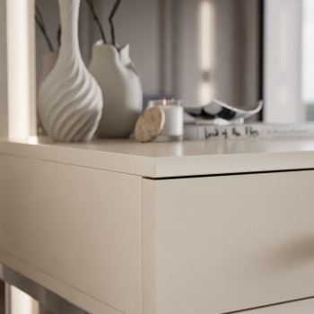 Konsola BLANCO GLAMOUR KASZMIR na chromowanym stelażu