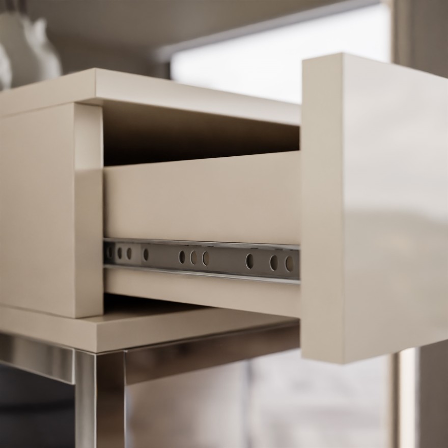 Konsola BLANCO GLAMOUR KASZMIR na chromowanym stelażu