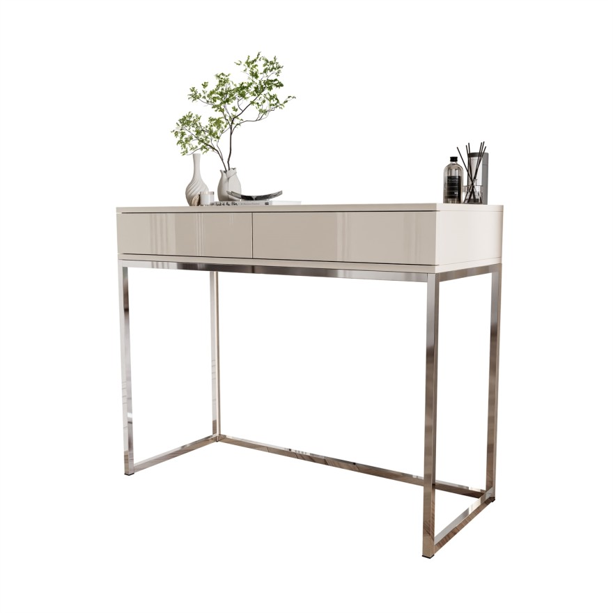 Konsola BLANCO GLAMOUR KASZMIR na chromowanym stelażu