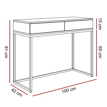 Konsola BLANCO GLAMOUR KASZMIR na chromowanym stelażu