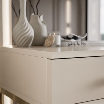 Konsola BLANCO GLAMOUR KASZMIR na złotym chromowanym stelażu