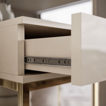 Konsola BLANCO GLAMOUR KASZMIR na złotym chromowanym stelażu