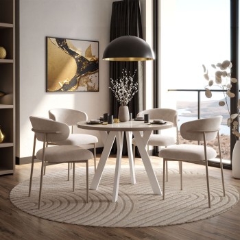 Okrągły stół rozkładany VOLTA GLOSS