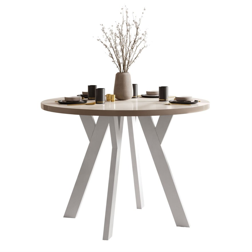 Okrągły stół rozkładany VOLTA GLOSS