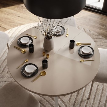 Okrągły stół rozkładany VOLTA GLOSS