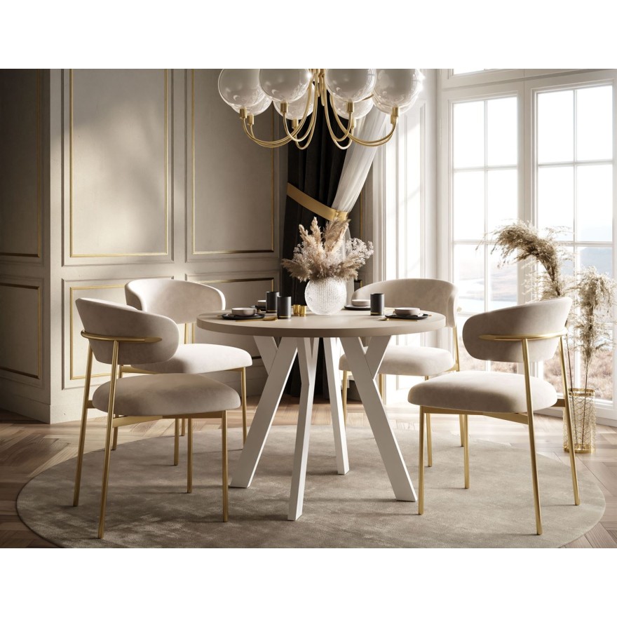 Okrągły stół rozkładany VOLTA MATT