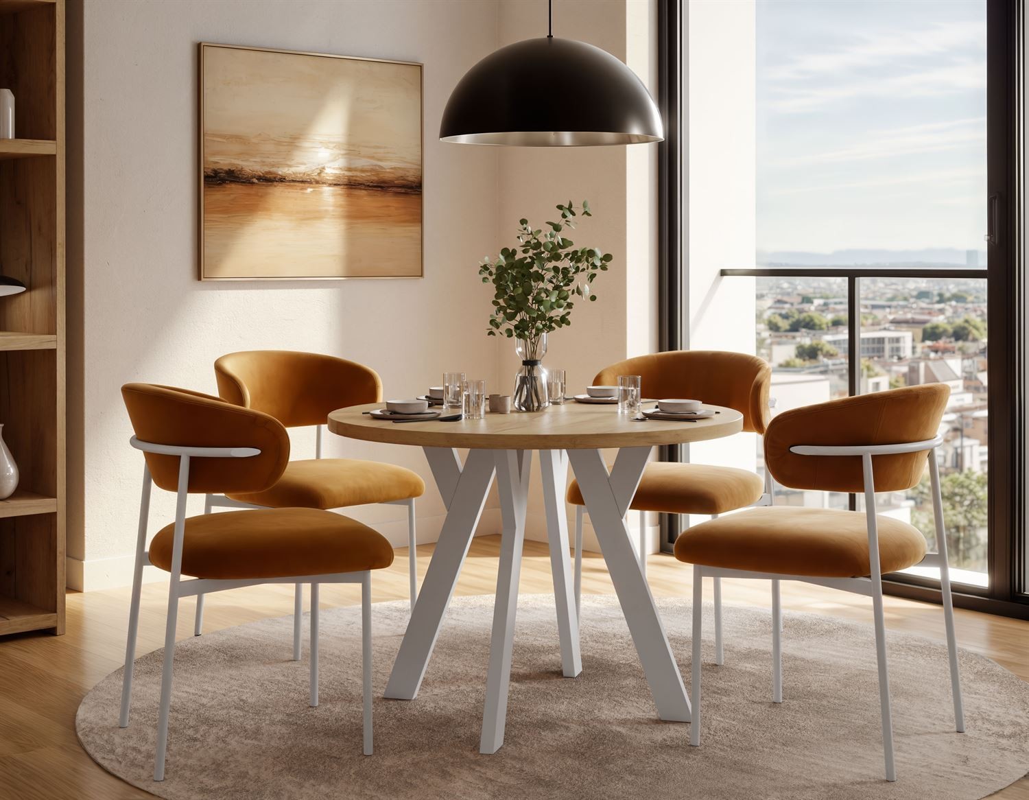 Okrągły stół rozkładany VOLTA LOFT