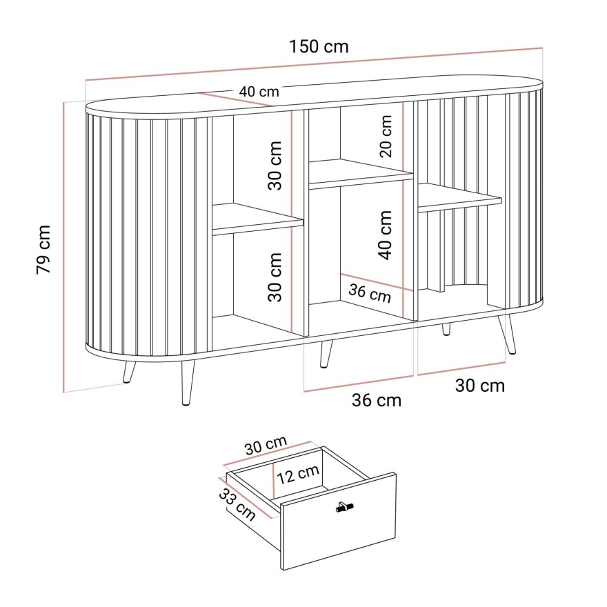 Komoda ELODIE II 150 cm