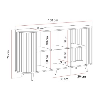 Komoda ELODIE II 3D z oświetleniem LED