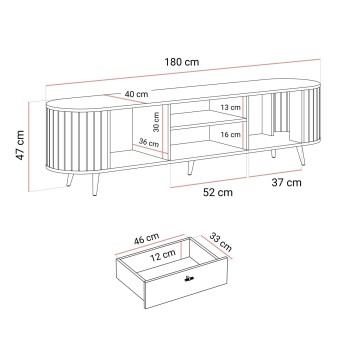Szafka RTV ELODIE II z szufladą
