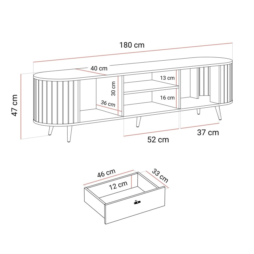 Szafka RTV ELODIE II z szufladą