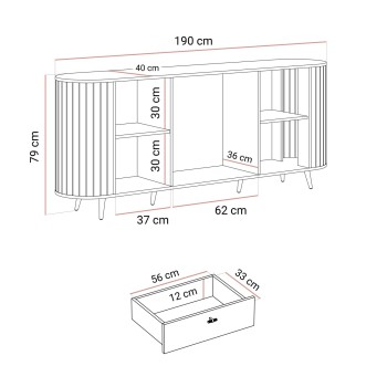 Komoda ELODIE II 190 cm