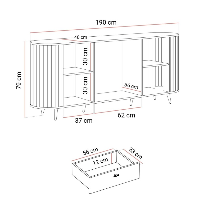 Komoda ELODIE II 190 cm