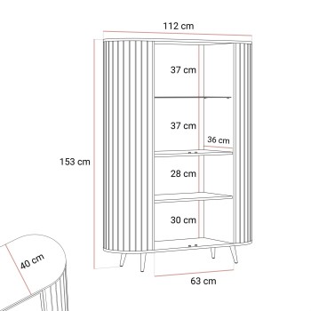 Witryna ELODIE II z oświetleniem LED