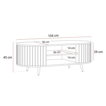 Stolik kawowy ELODIE II z półką