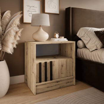 Stolik nocny NELA z lamelami