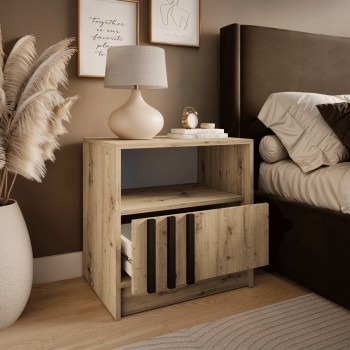 Stolik nocny NELA z lamelami