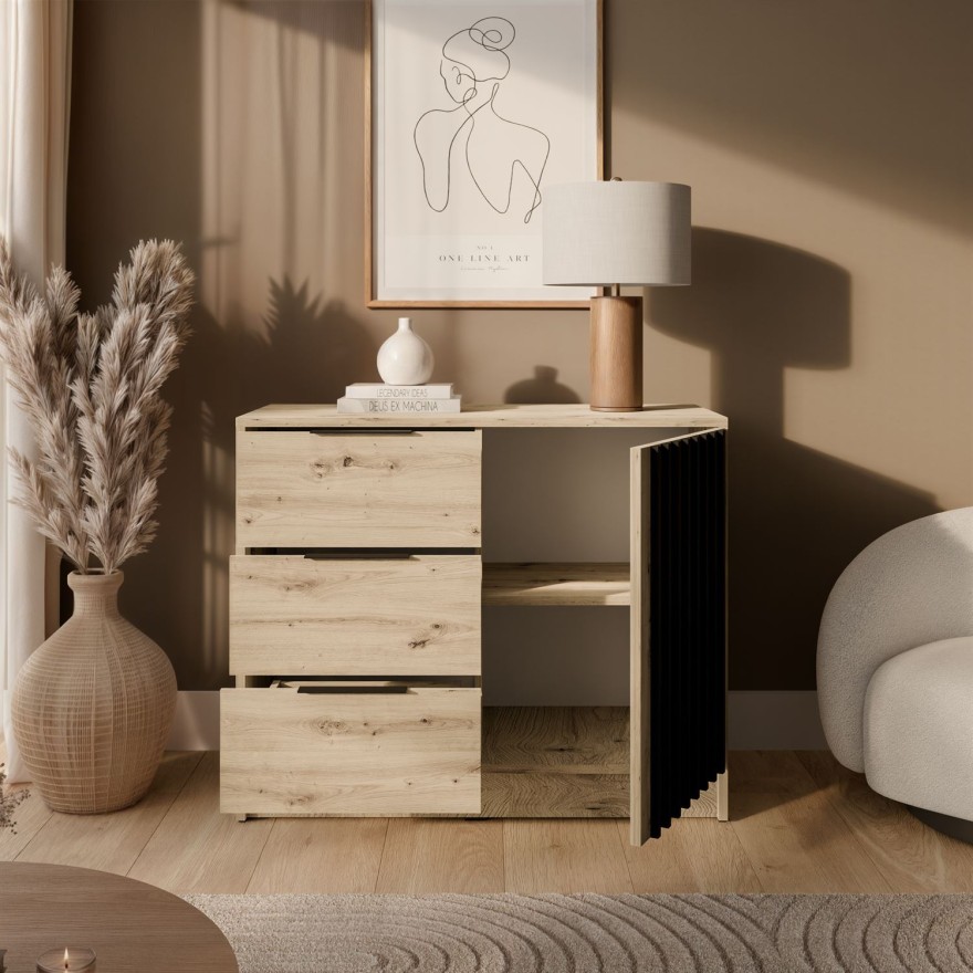 Komoda NELA 1D3S z lamelami