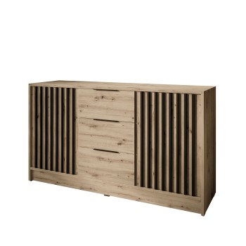 Dwudrzwiowa komoda NELA z lamelami