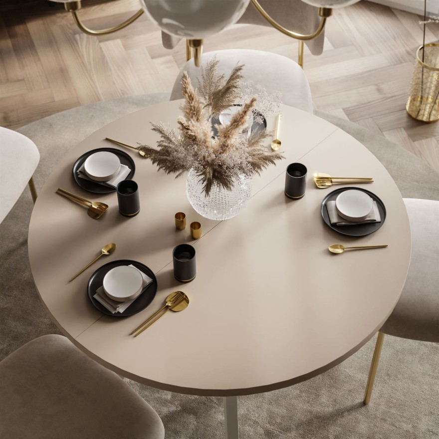 Zestaw do jadalni VOLTA MATT z czterema krzesłami