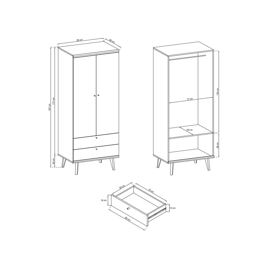 Szafa Prima PSZ80 Szafa Prima PSZ80