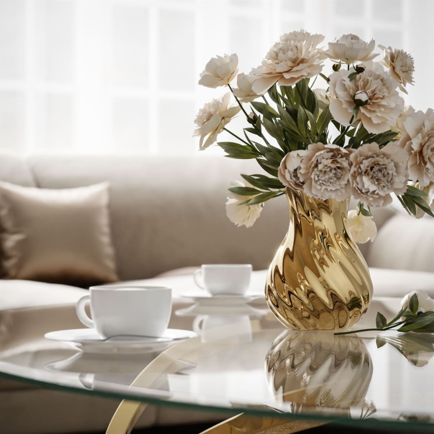 Stolik kawowy BELLE ze szklanym blatem