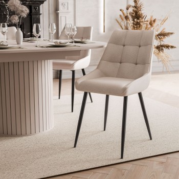 Nowoczesny stół do jadalni ELODIE z czterema krzesłami
