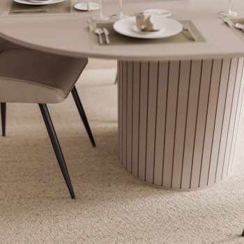 Nowoczesny stół do jadalni ELODIE z czterema krzesłami