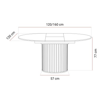 Nowoczesny stół do jadalni ELODIE z czterema krzesłami