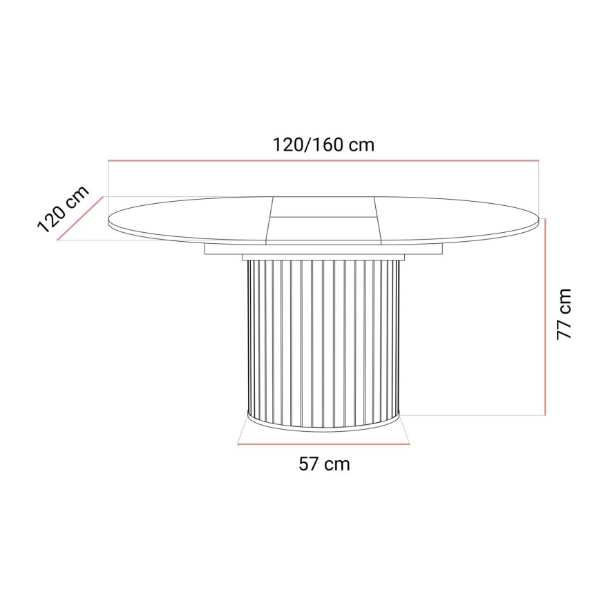 Nowoczesny stół do jadalni ELODIE z czterema krzesłami