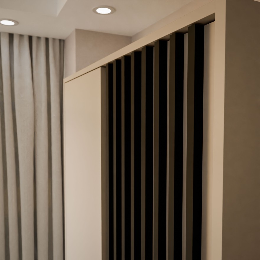 Szafa dwudrzwiowa NELA z lamelami 105 cm